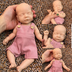 Image of Reborn Baby Dolls 26Cm Unpainted Close Eyes Full Body Solid Silicone