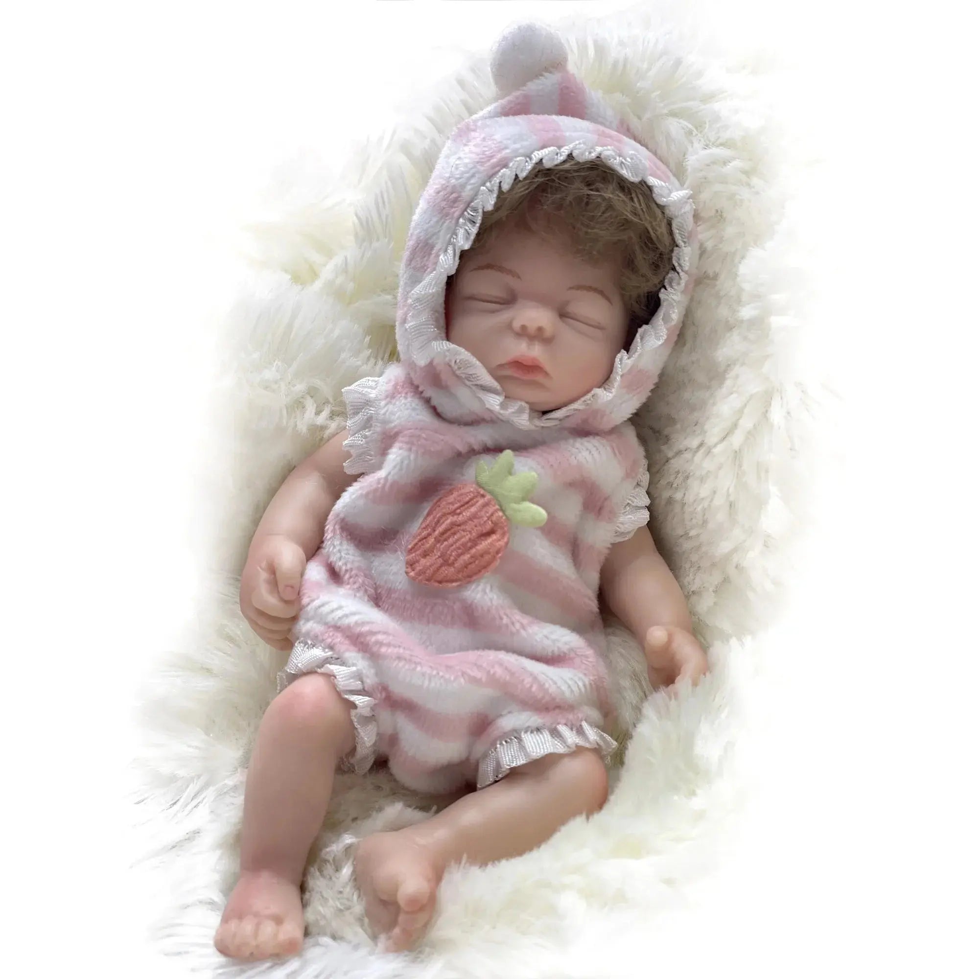Image of Reborn Baby Dolls 6Inch Mini Palm Full Solid Silicone Bebe Reborn