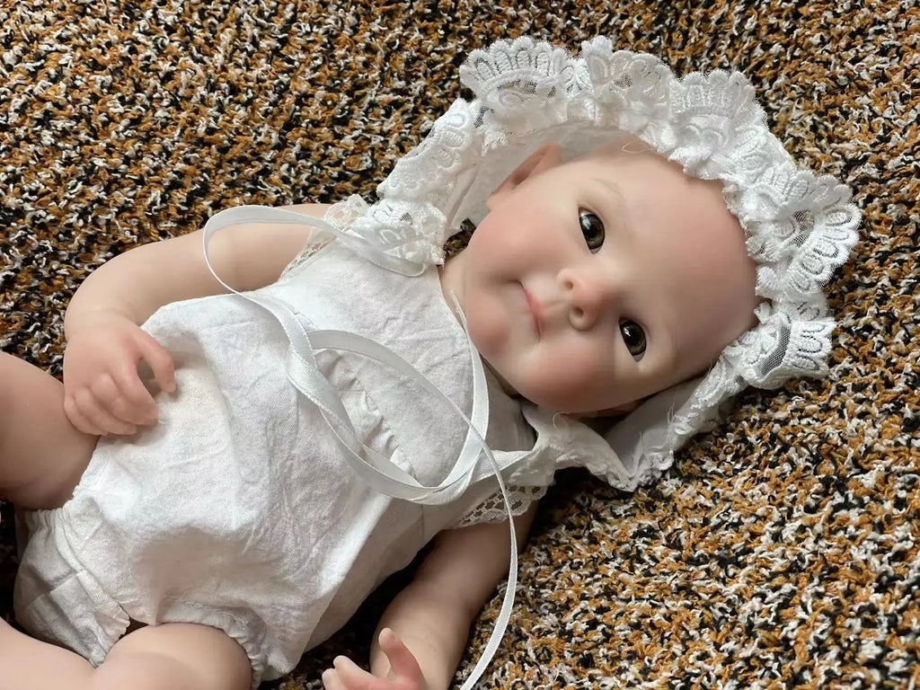Image of Reborn Baby Dolls 33Cm Open Eyes Bettie Solid Silicone Bebe Reborn