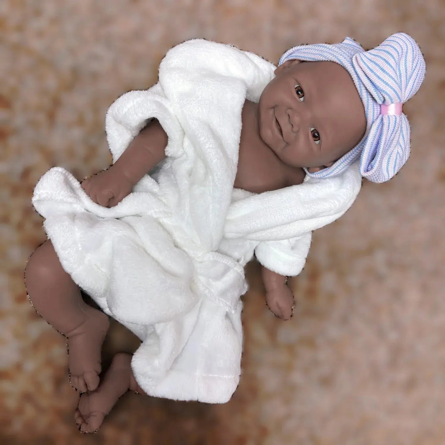 Image of Reborn Baby Dolls 18Inch Dark Skin African Girl Vivienne Reborn Doll