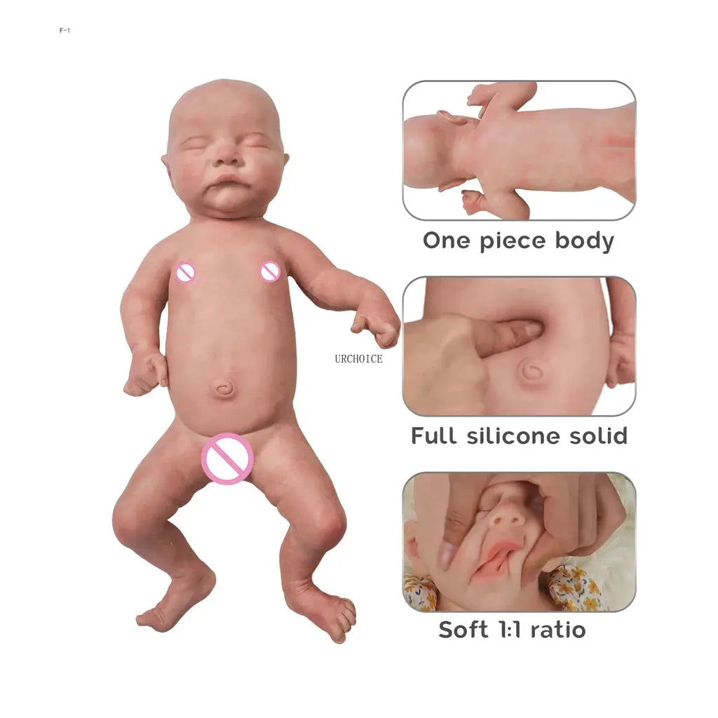 Image of Reborn Baby Dolls Reborn Corpo De Silicone 18'' Boy Full Body