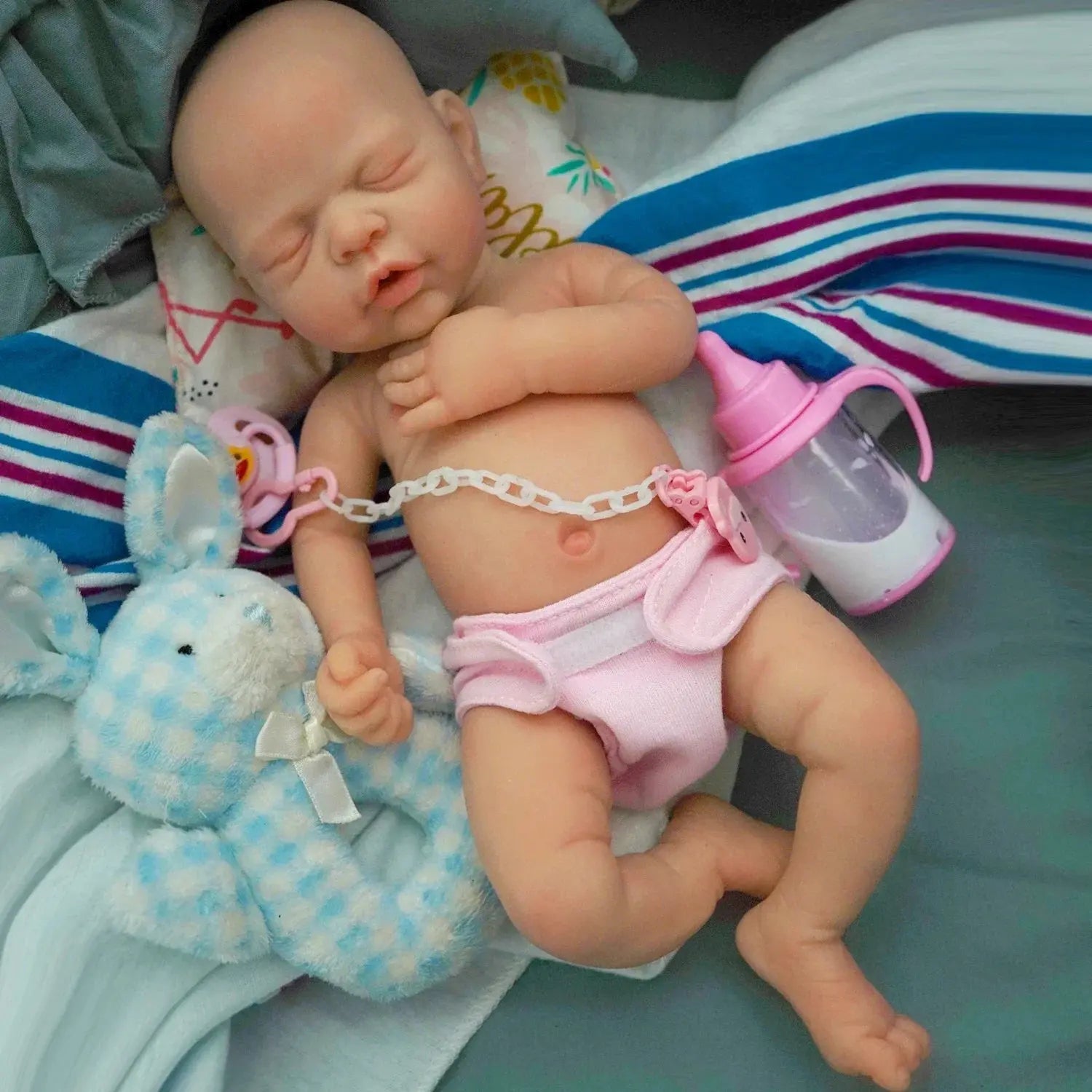 Image of Reborn Baby Dolls 12" Micro Preemie Full Body Silicone Reborn Baby