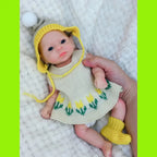 Image of Reborn Baby Dolls 10Inch Open Eyes Bebe Reborn De Silicona Girl Doll
