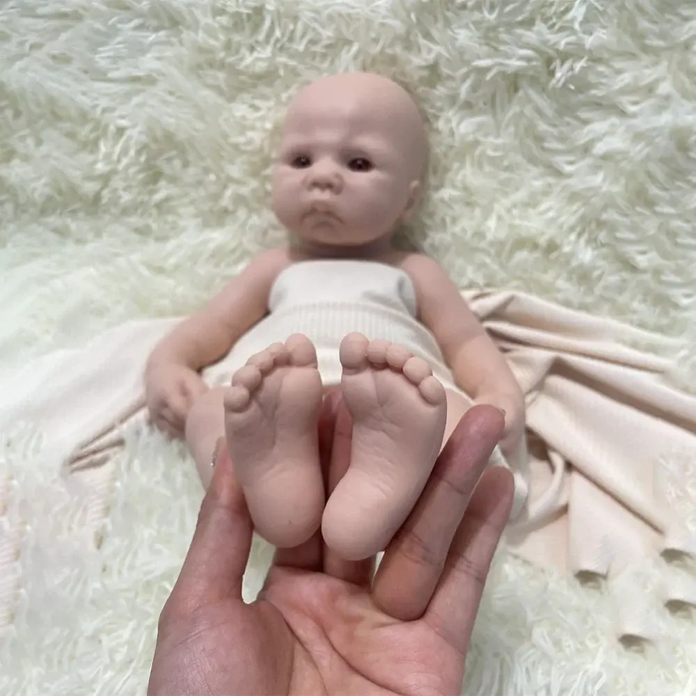 Image of Reborn Baby Dolls Artist Reborner Painted 16" Weighted Soft Platinum