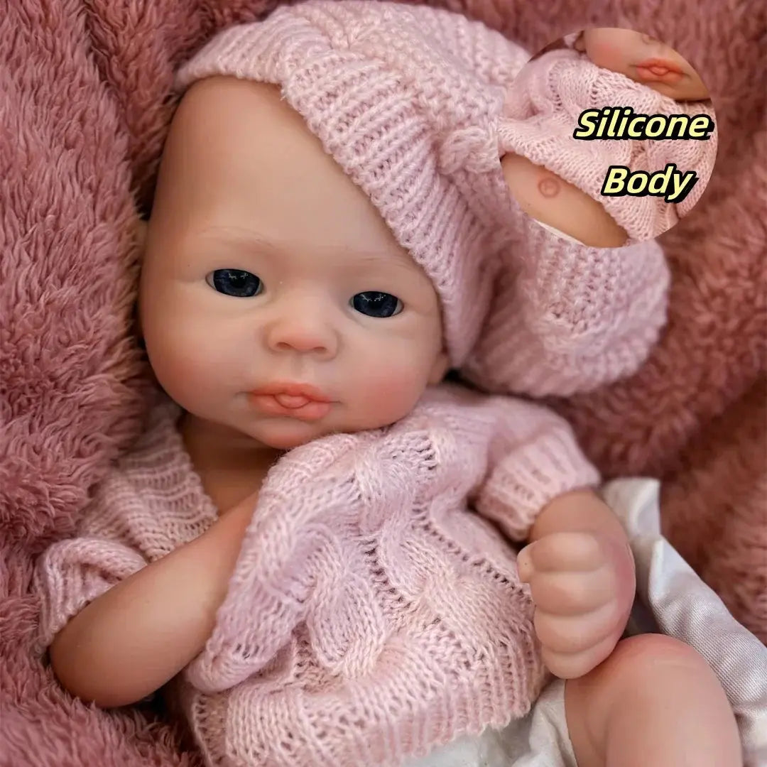 Image of Reborn Baby Dolls 13Inch Can Washable Open Eyes Whold Body Solid