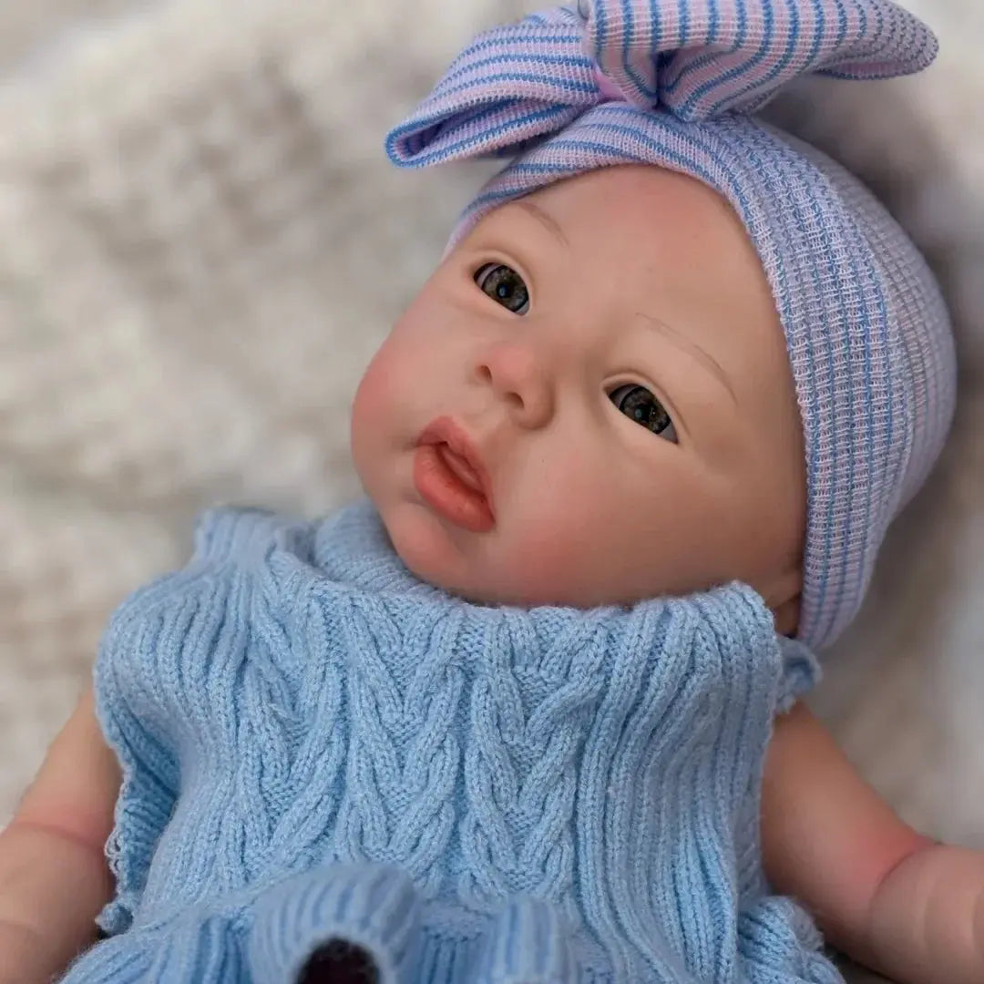 Image of Reborn Baby Dolls 45Cm Can Open Mouth & Washable Silicone Bebe Reborn