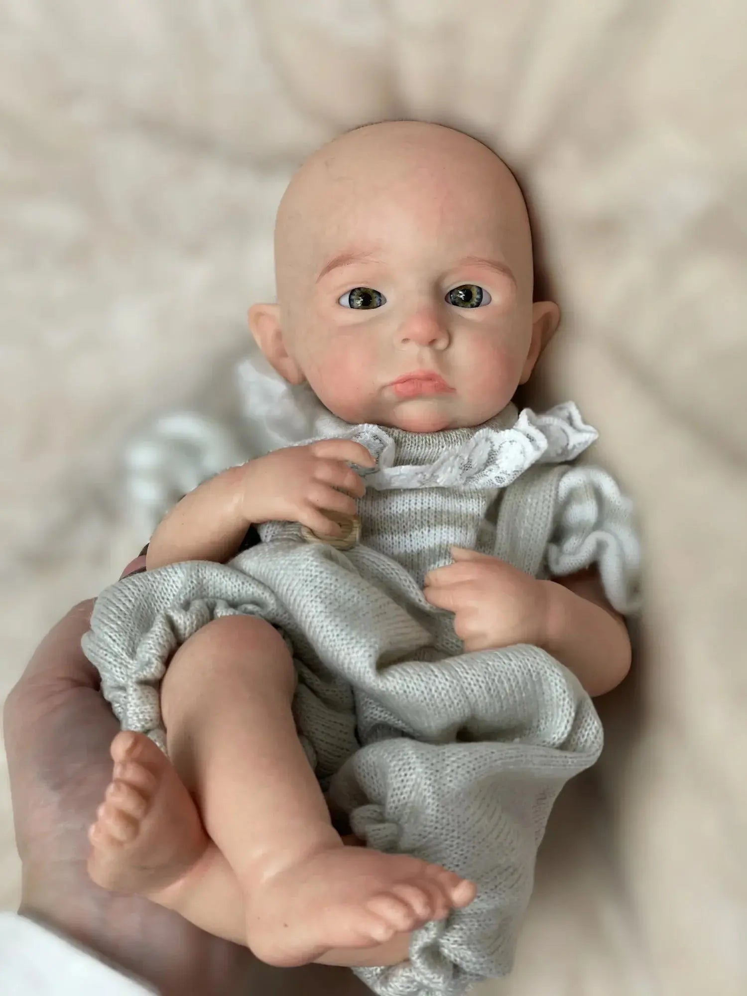 Image of Reborn Baby Dolls 33Cm Painted Cameron Solid Silicone Bebe Reborn