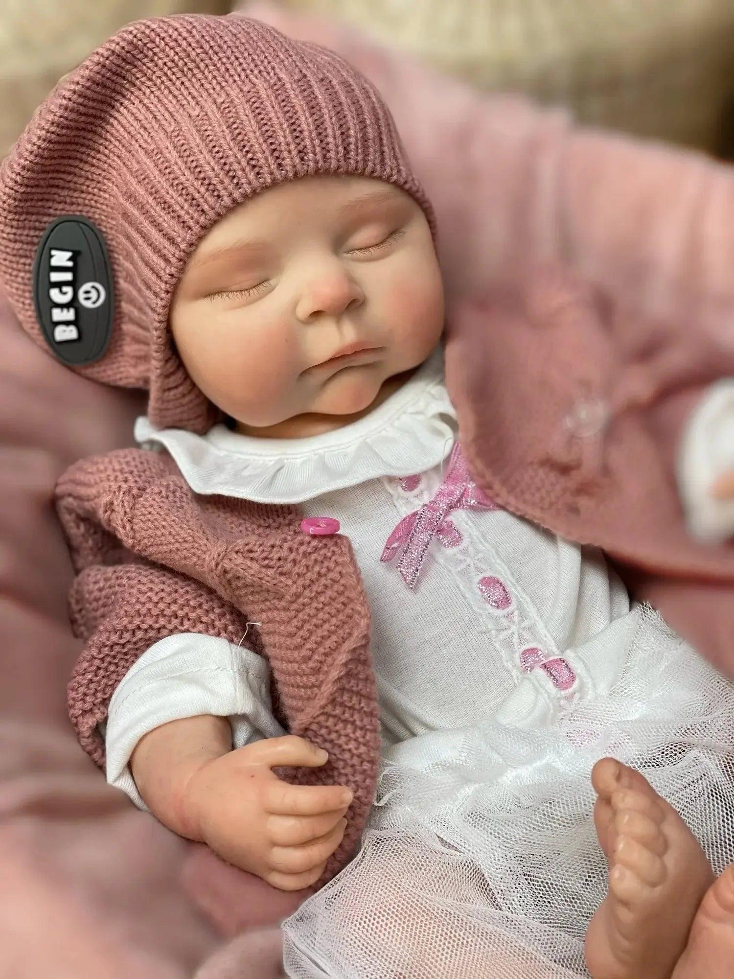 Image of Reborn Baby Dolls 45Cm Peaches Solid Silicone Bebe Reborn Girls With