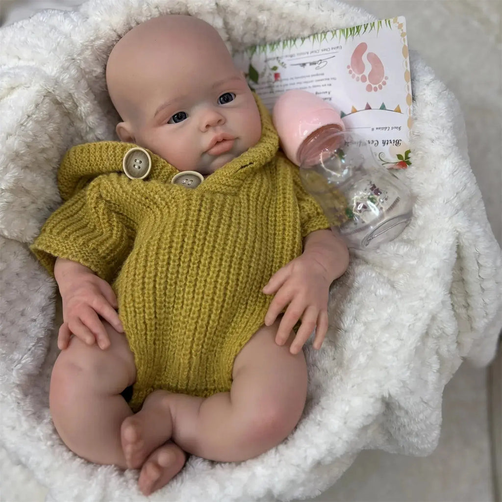 Image of Reborn Baby Dolls 17Inch Washable Open Eyes Soft Silicone Reborn Girl