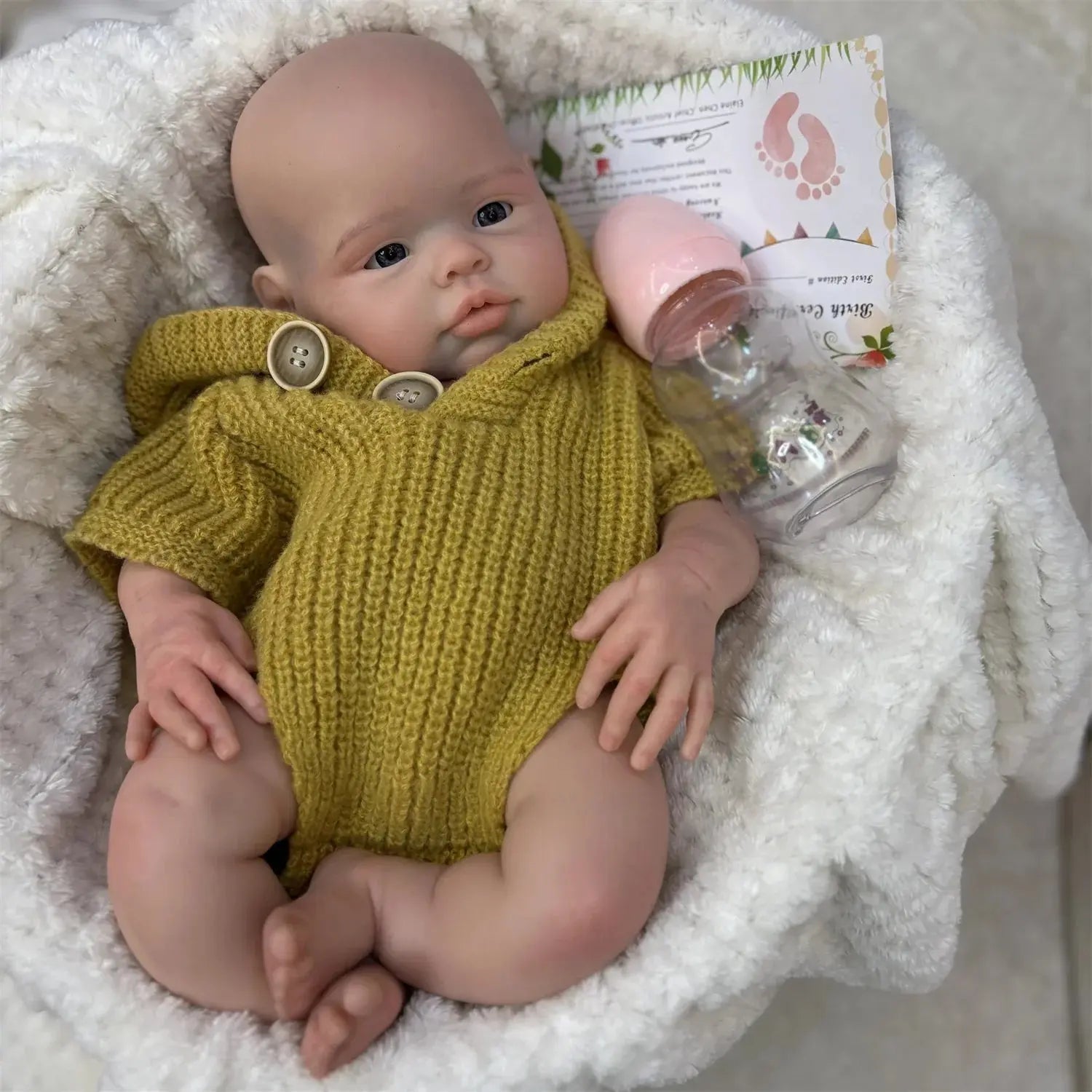Image of Reborn Baby Dolls 17Inch Washable Open Eyes Soft Silicone Reborn Girl