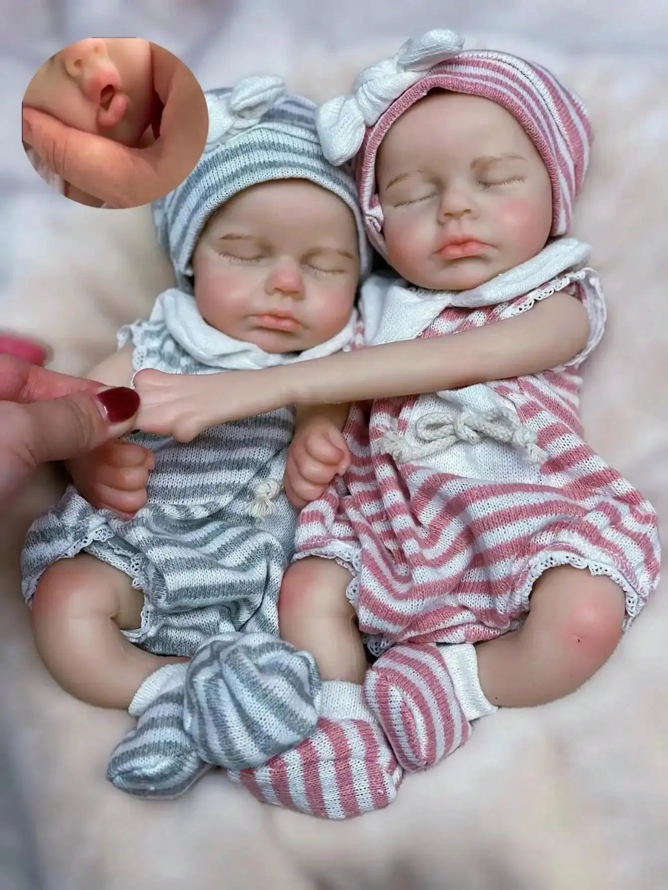 Image of Reborn Baby Dolls Saskia Full Body Soft Silicone 13-Inch Reborn Doll