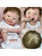 Image of Reborn Baby Dolls 18 Inch Vivienne Silicone Bebe Reborn Girl Handmade