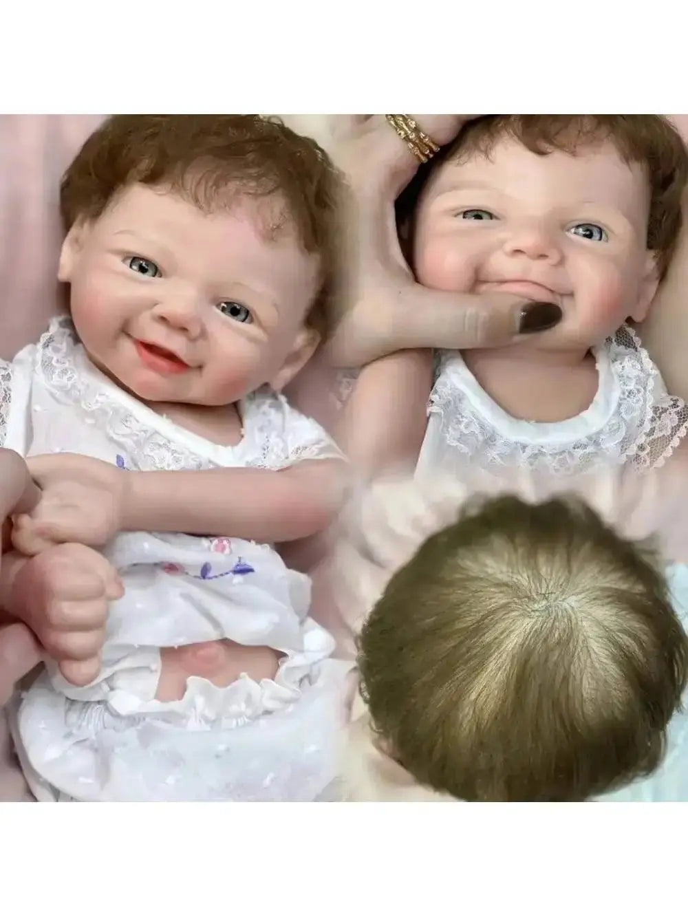 Image of Reborn Baby Dolls 18 Inch Vivienne Silicone Bebe Reborn Girl Handmade