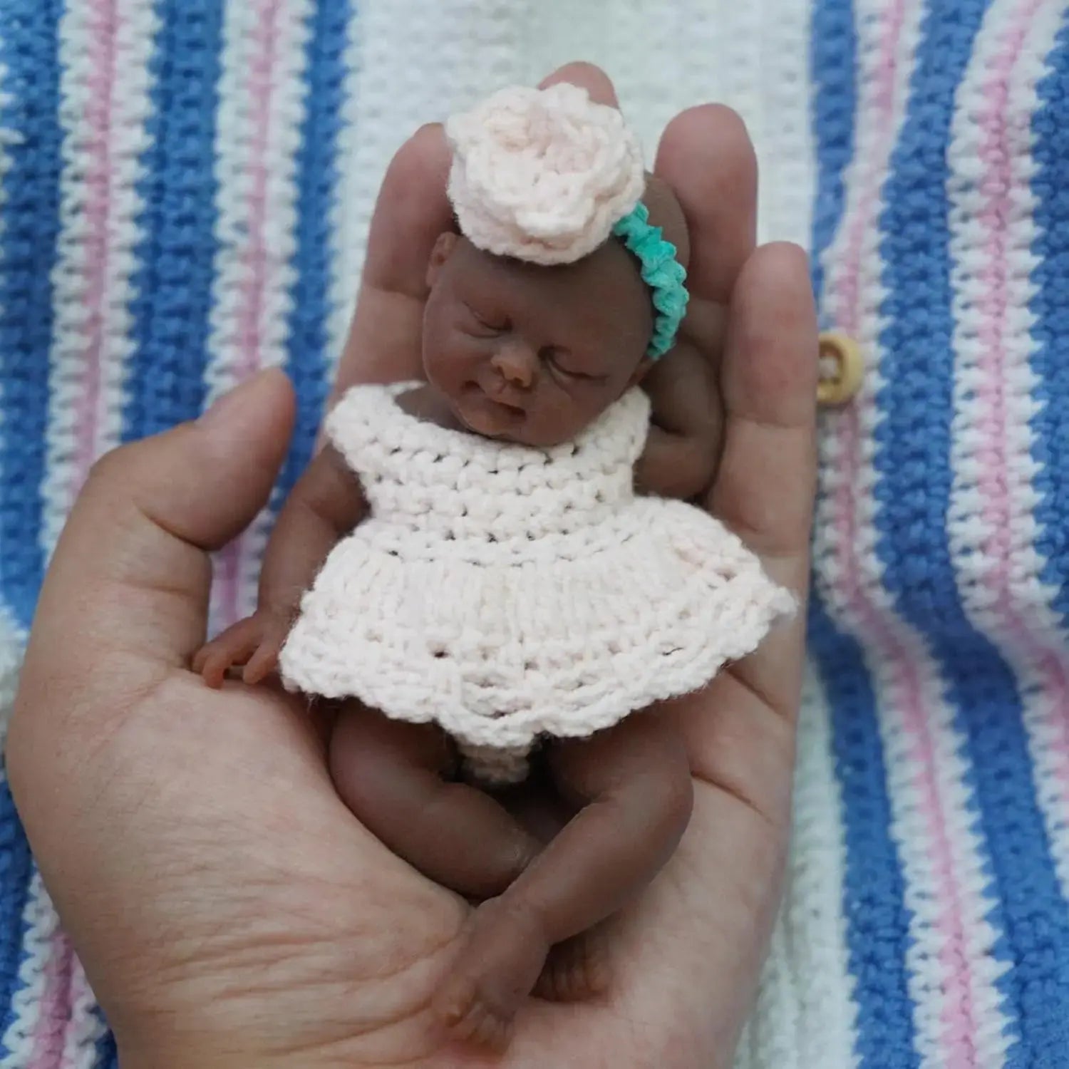 Image of Reborn Baby Dolls Mini Silicone Reborn Baby Doll 4.5 Inch Full Body