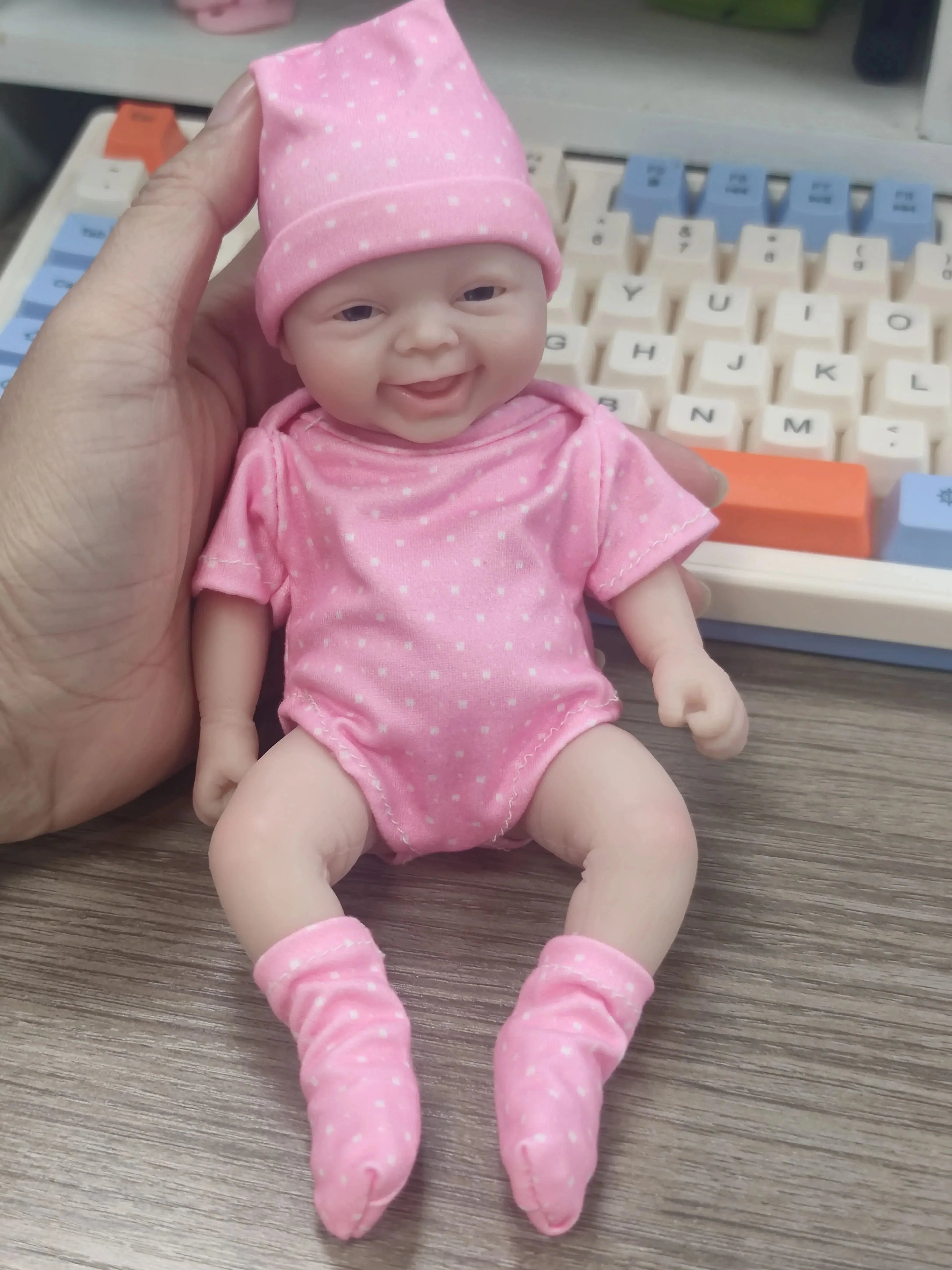 Image of Reborn Baby Dolls 7 Inch Cuddly Mini Silicone Reborn Doll,Body Soft