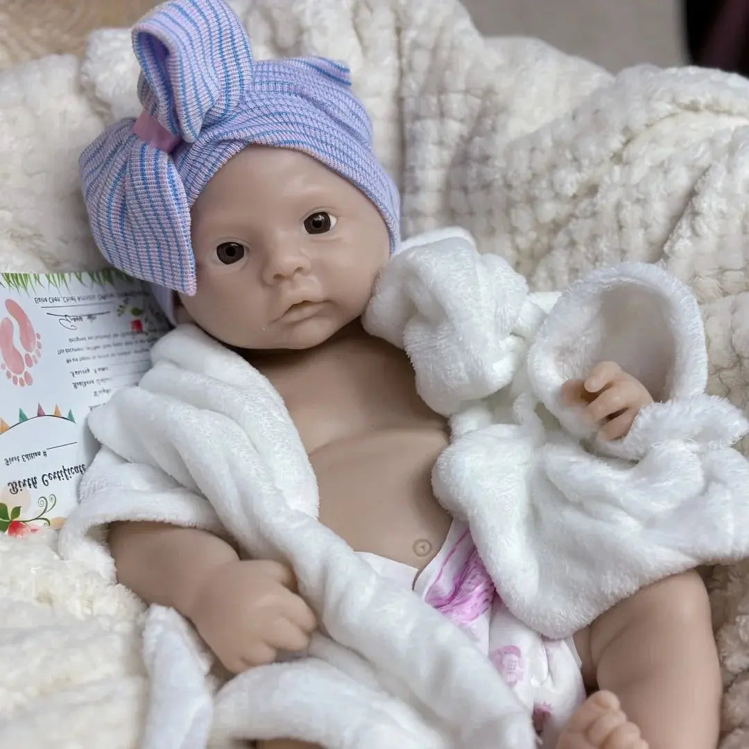 Image of Reborn Baby Dolls 45Cm Open Mouth Meadow Solid Silicone Bébé Reborn
