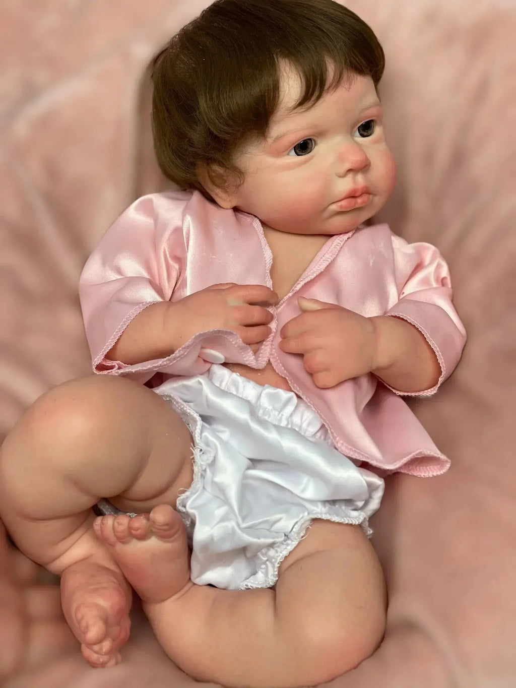 Image of Reborn Baby Dolls 45Cm Solid Silicone Loulou Bebe Reborn Girl With