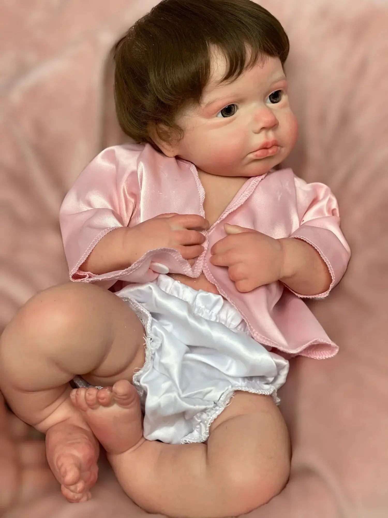 Image of Reborn Baby Dolls 45Cm Solid Silicone Loulou Bebe Reborn Girl With