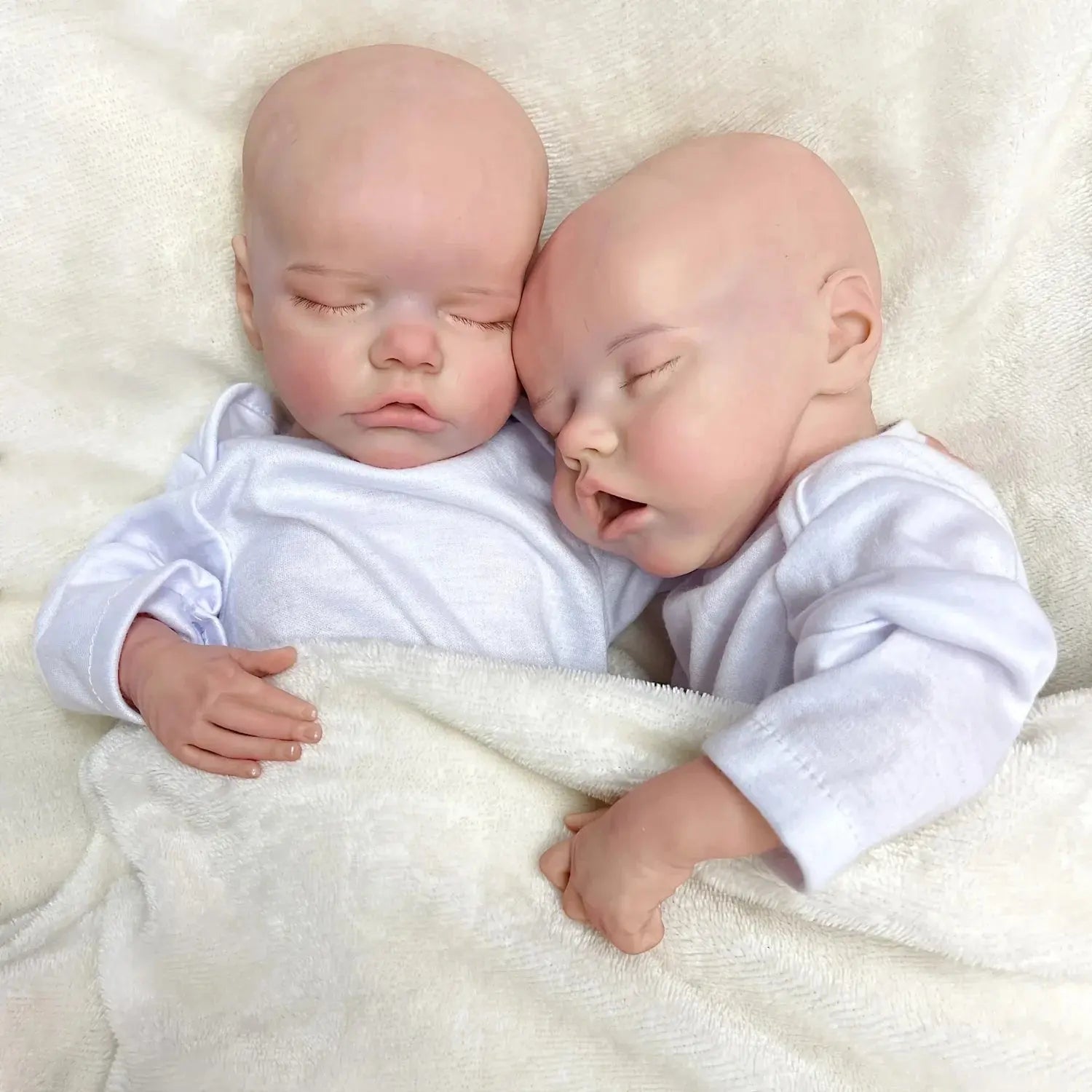 Image of Reborn Baby Dolls 40-45Cm Twins Full Body Solid Silicone Bebe Reborn