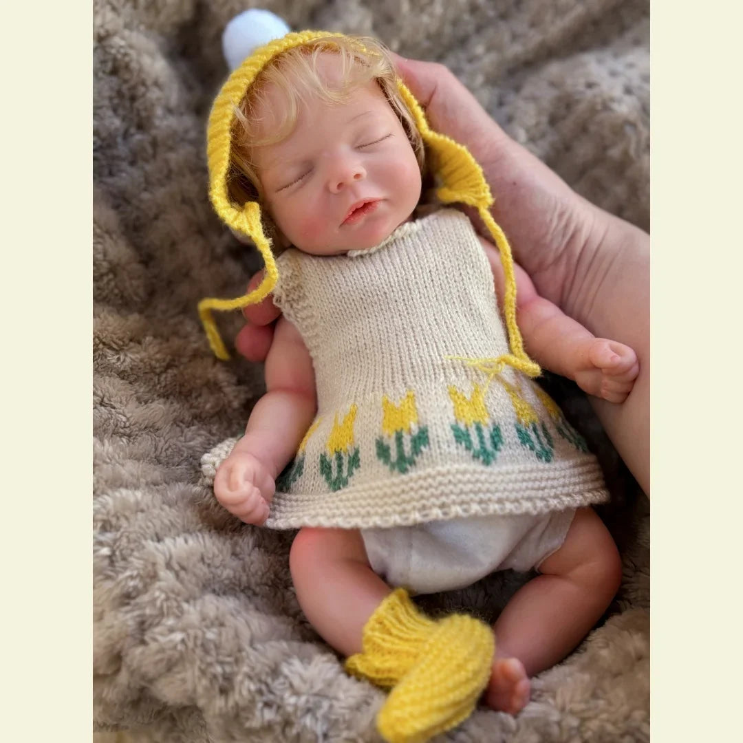 Image of Reborn Baby Dolls 10Inch Can Open Mouth Full Body Silicone Reborn