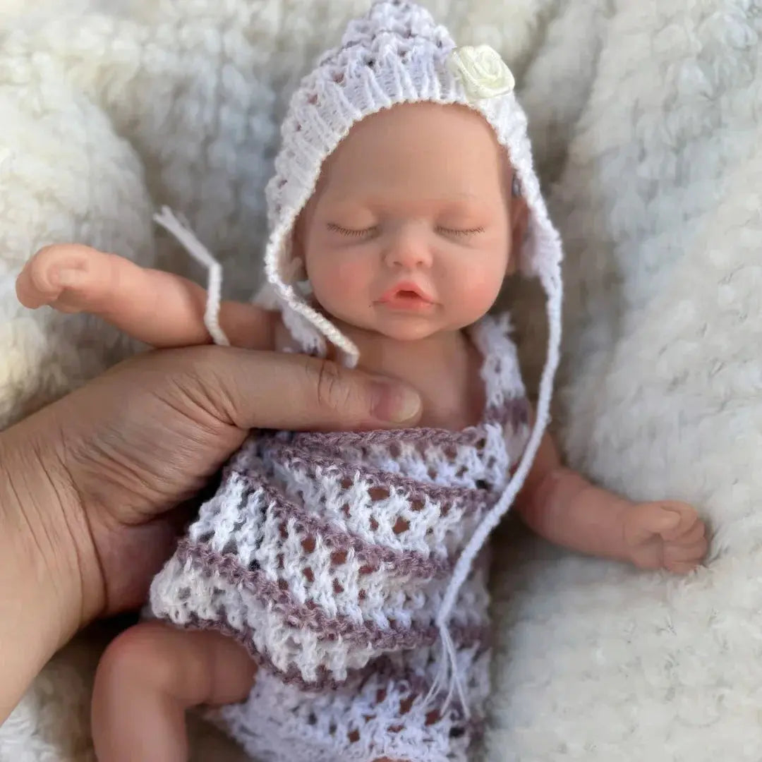 Image of Reborn Baby Dolls 10Inch Sleeping Silicone Bébé Reborn Girl Doll With
