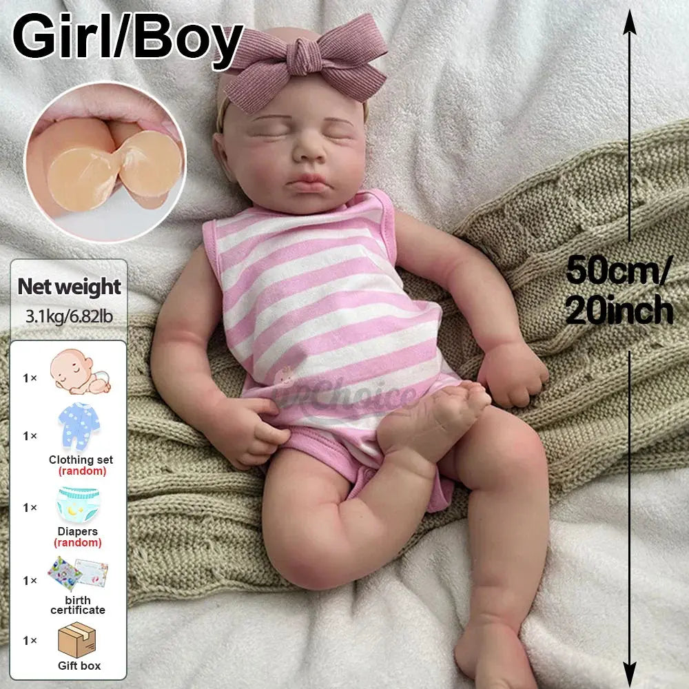 Image of Reborn Baby Dolls 20Inch Chubby Realistic Silicone Reborn Baby