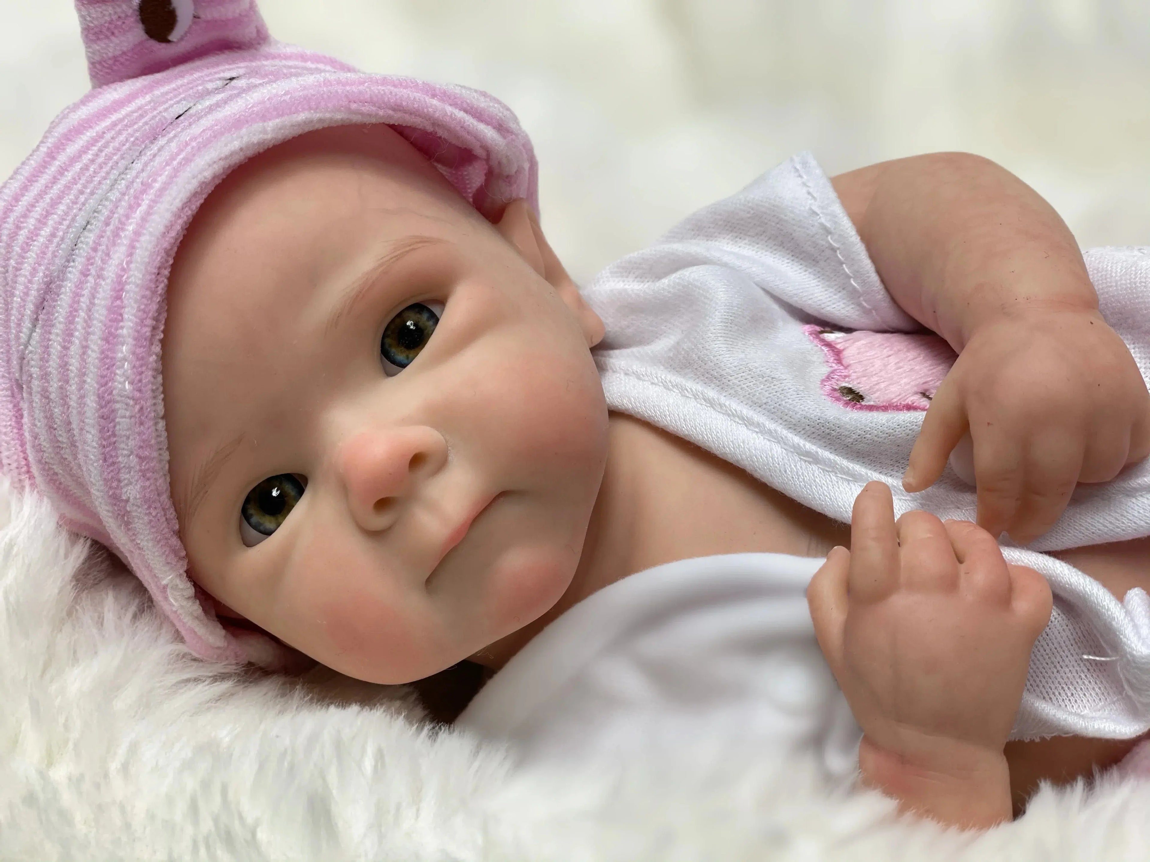 Image of Reborn Baby Dolls 13Inch Cute Girl Bettie Reborn Dolls Open Mouth