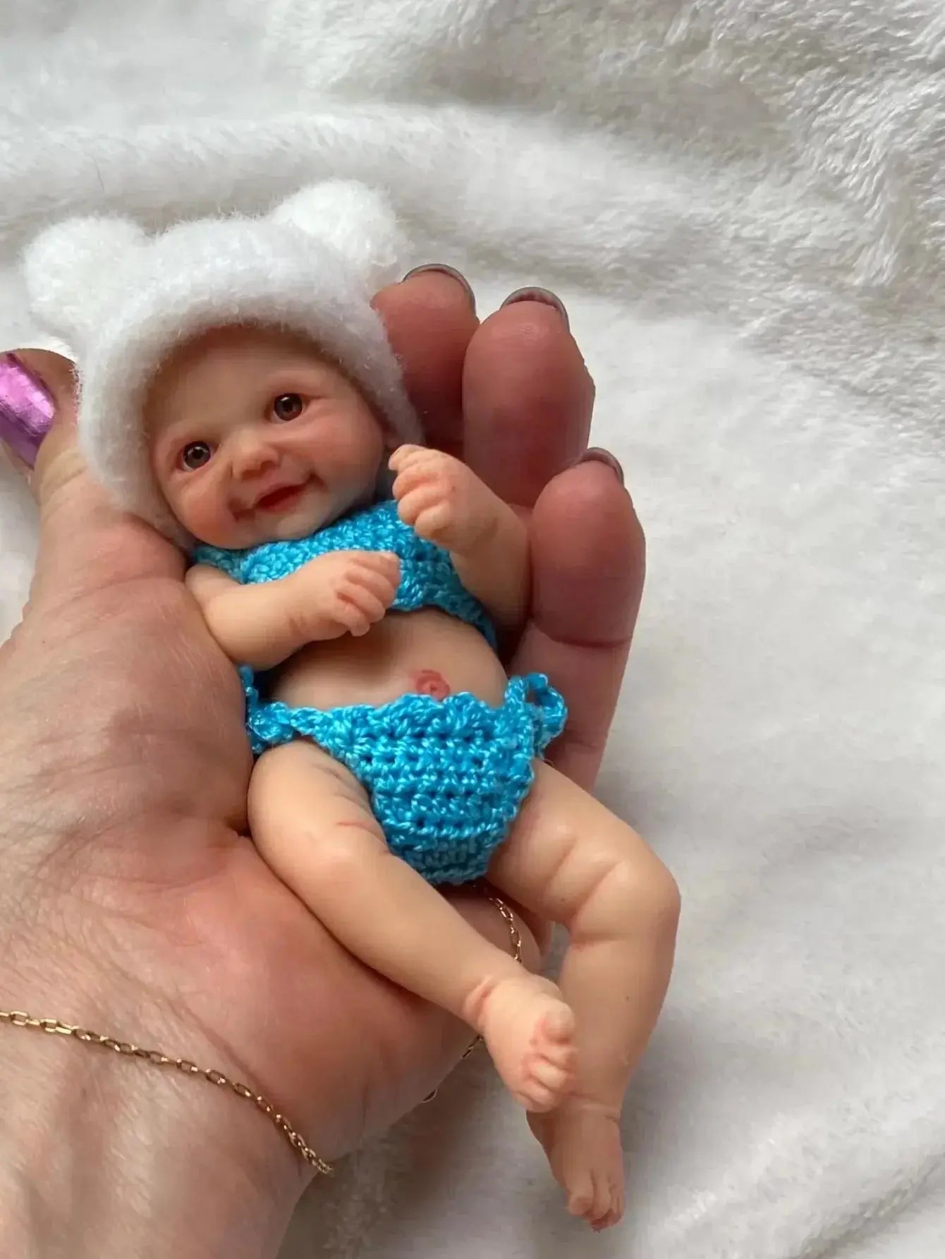 Image of Reborn Baby Dolls 6 Inch Silicone Bebe Reborn Doll Handmade Lifelike