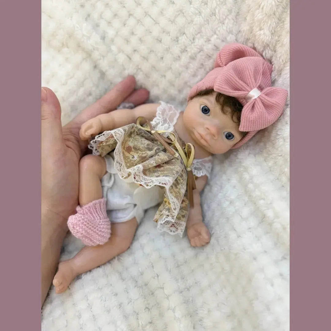 Image of Reborn Baby Dolls 10Inch Washable Open Eyes Lanny Full Body Silicone