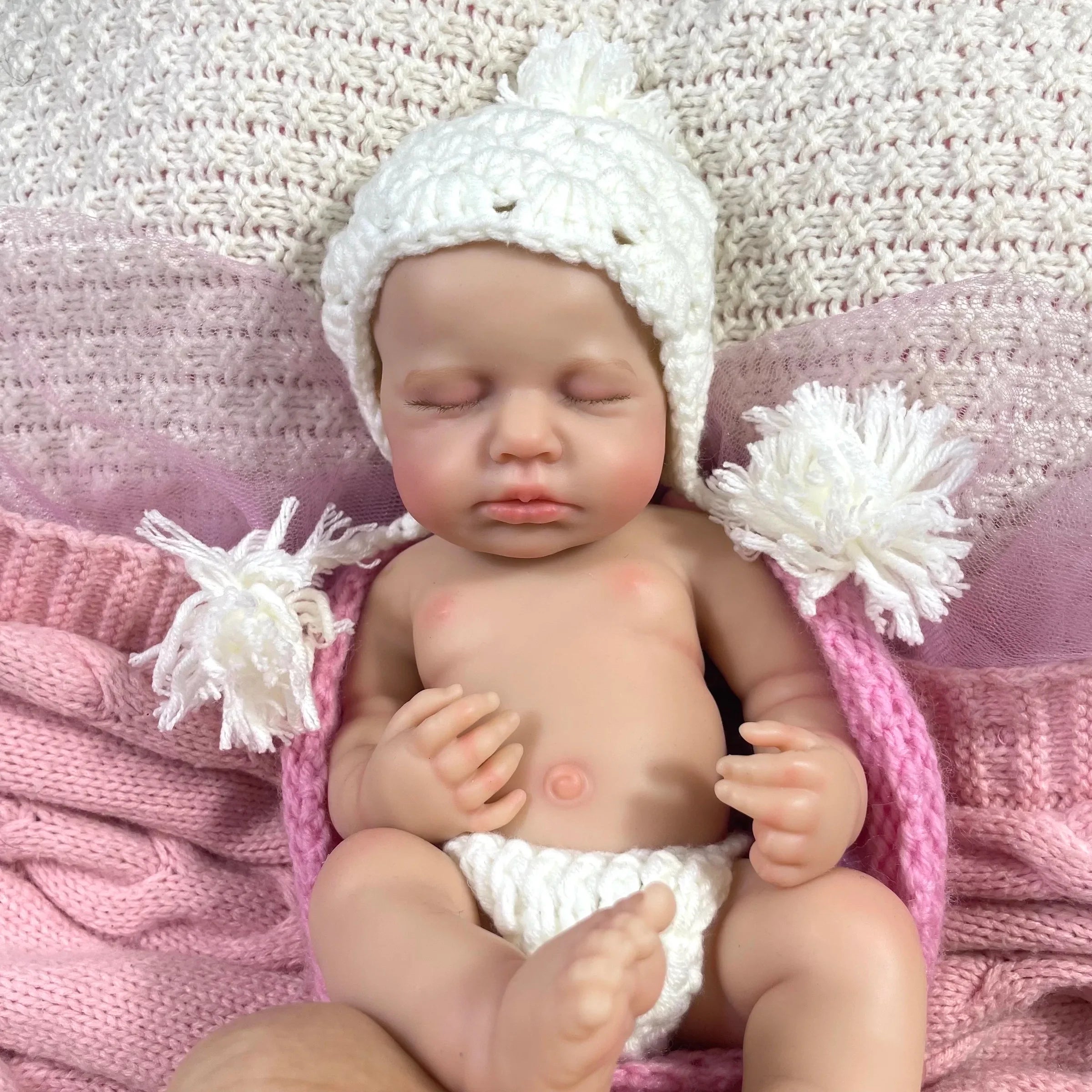 Image of Reborn Baby Dolls Mini 32Cm Full Solid Silicone Reborn Baby Doll