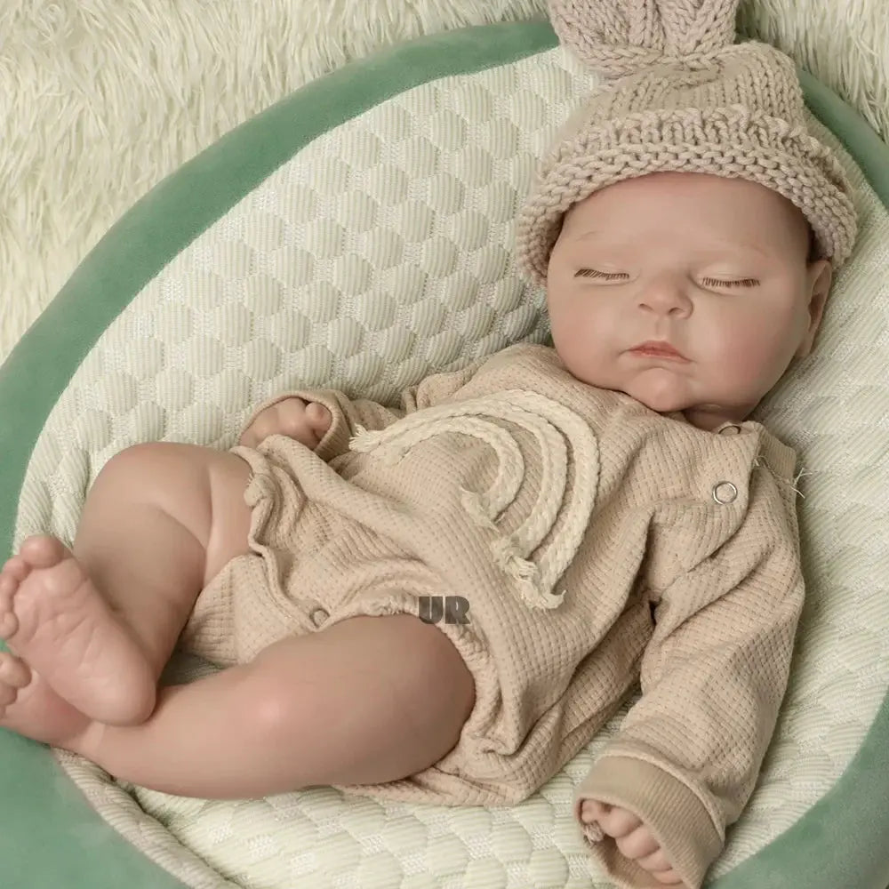 Image of Reborn Baby Dolls Fake Sleeping Silicone Reborn Baby Boy Newborn Doll