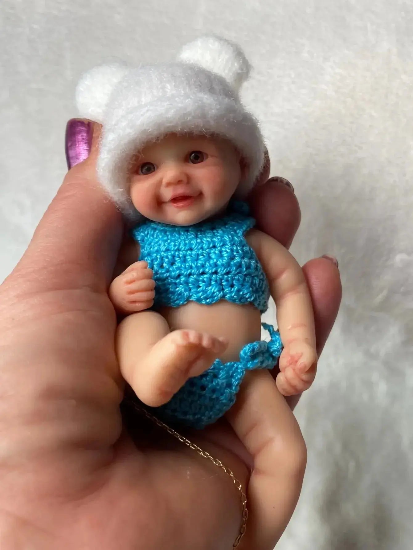 Image of Reborn Baby Dolls 6 Inch Solid Silicone Reborn Doll Girl And Boy