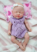 Image of Reborn Baby Dolls Mini Reborn Baby Dolls Silicone Full Body 7 Inch