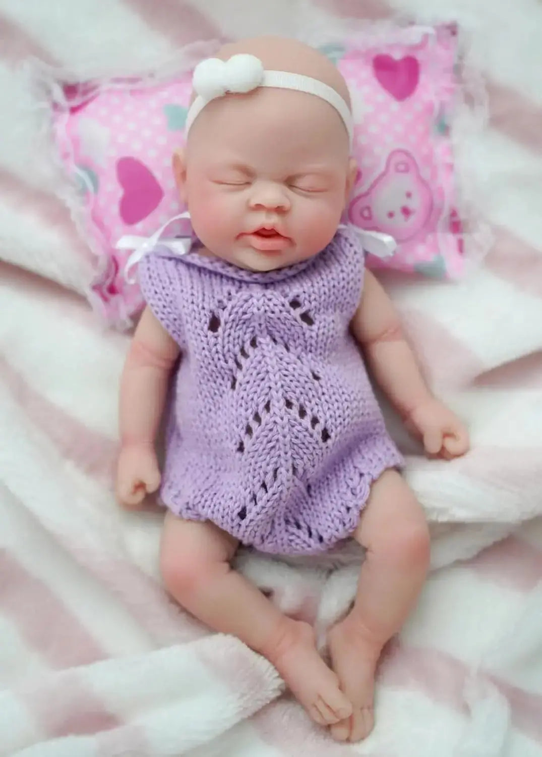 Image of Reborn Baby Dolls Mini Reborn Baby Dolls Silicone Full Body 7 Inch