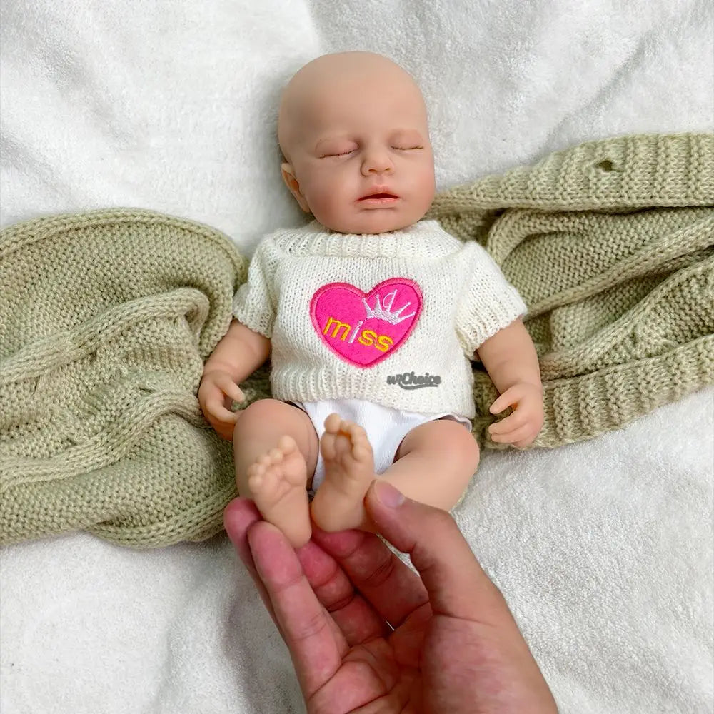 Image of Reborn Baby Dolls 12Inch Loulou Realistic Silicone Reborn Baby Girl