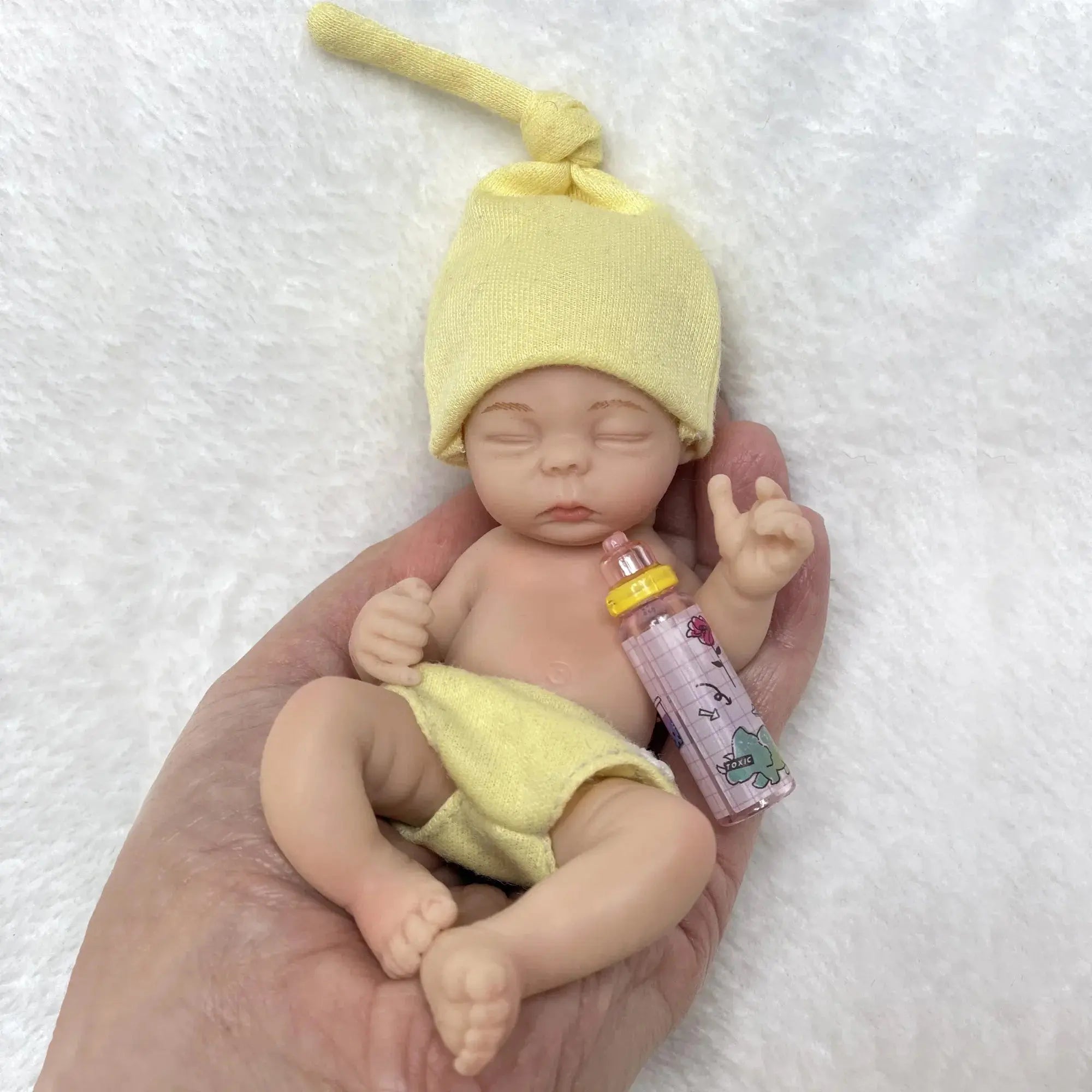 Image of Reborn Baby Dolls 6 Inch Full Solid Silicone Bebe Palm Reborn Doll