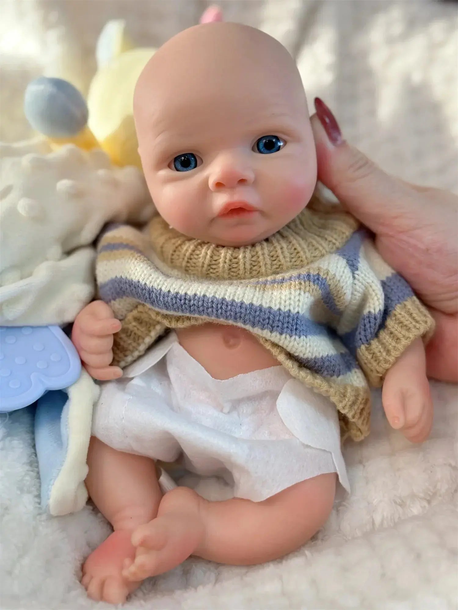Image of Reborn Baby Dolls 25Cm Silicone Boy Reborn Dolls Painted Full Body