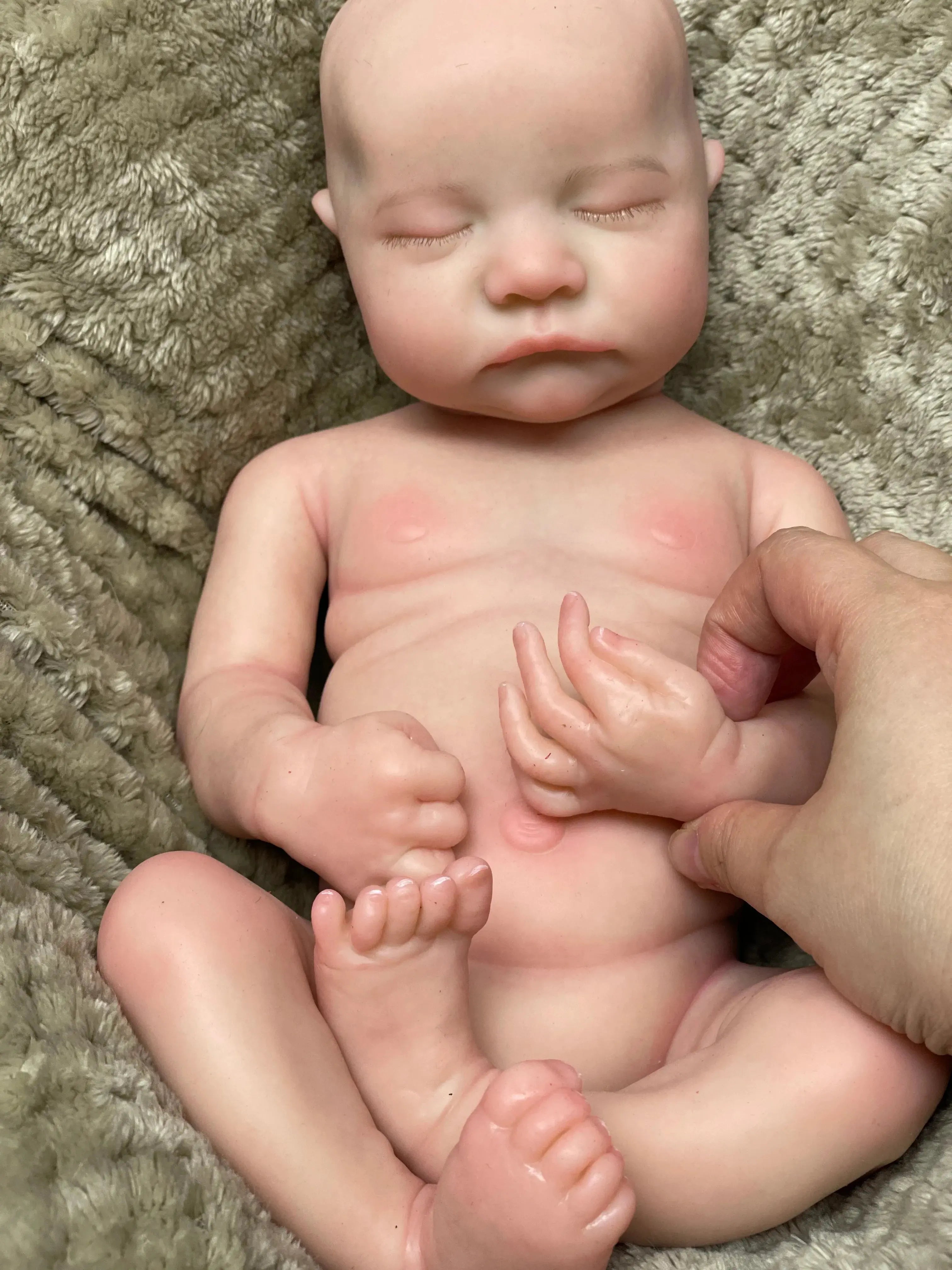Image of Reborn Baby Dolls Bebê Reborn Dolls 16Inch Boy Levi Painted/Unpainted