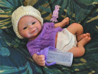 Image of Reborn Baby Dolls Can Open Mouth 33Cm Washable Solid Silicone Bebe