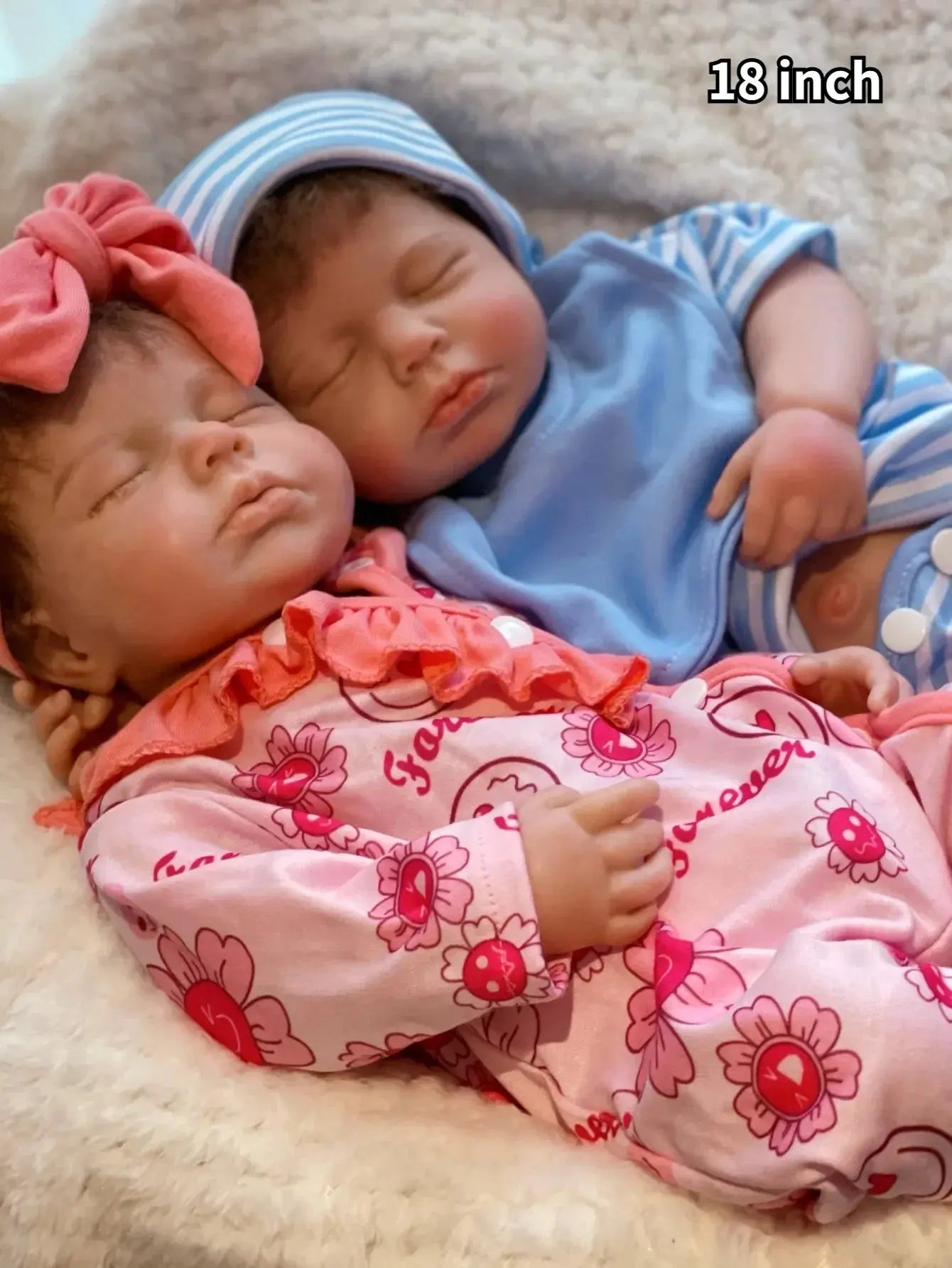 Image of Reborn Baby Dolls 18 Inch Loulou Boy Or Girl Silicone Doll 3D Painted