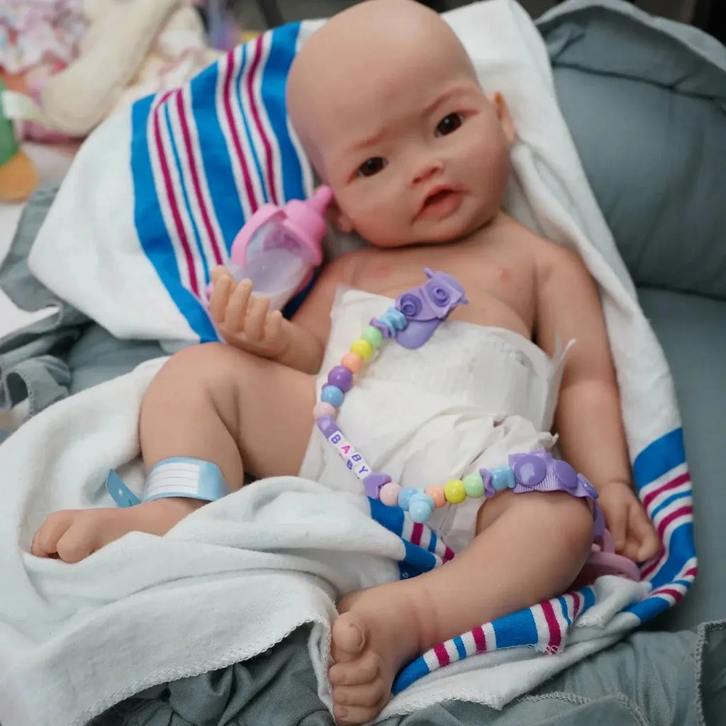 Image of Reborn Baby Dolls 17" Reborn Baby Dolls Realistic Soft Silicone