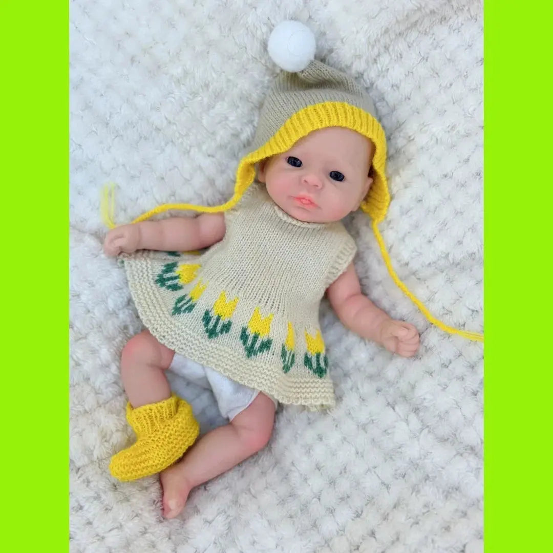 Image of Reborn Baby Dolls 10Inch Open Eyes Bebe Reborn De Silicona Girl Doll