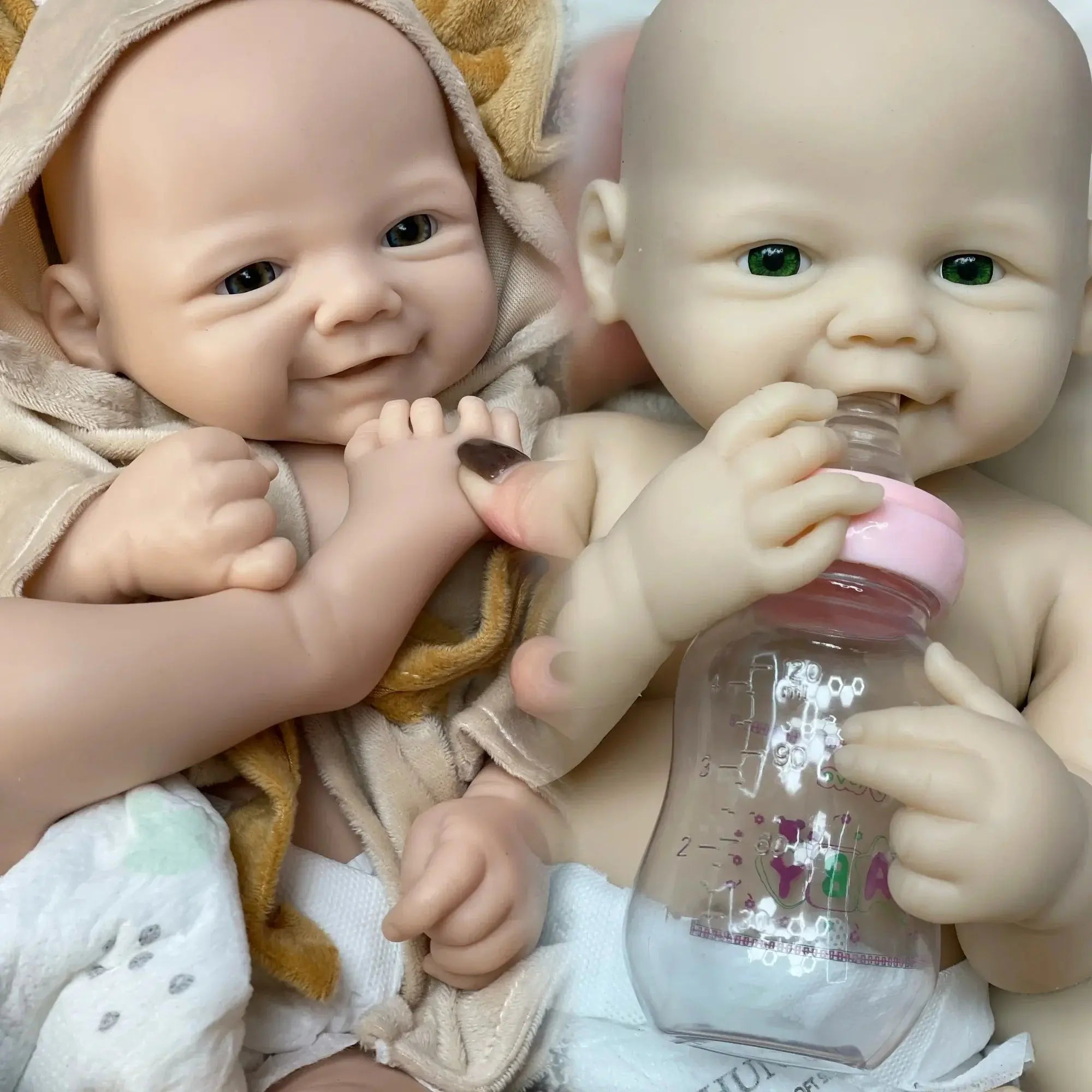 Image of Reborn Baby Dolls 18Inch Girl Vivienne Bebê Reborn Dolls Unpainted