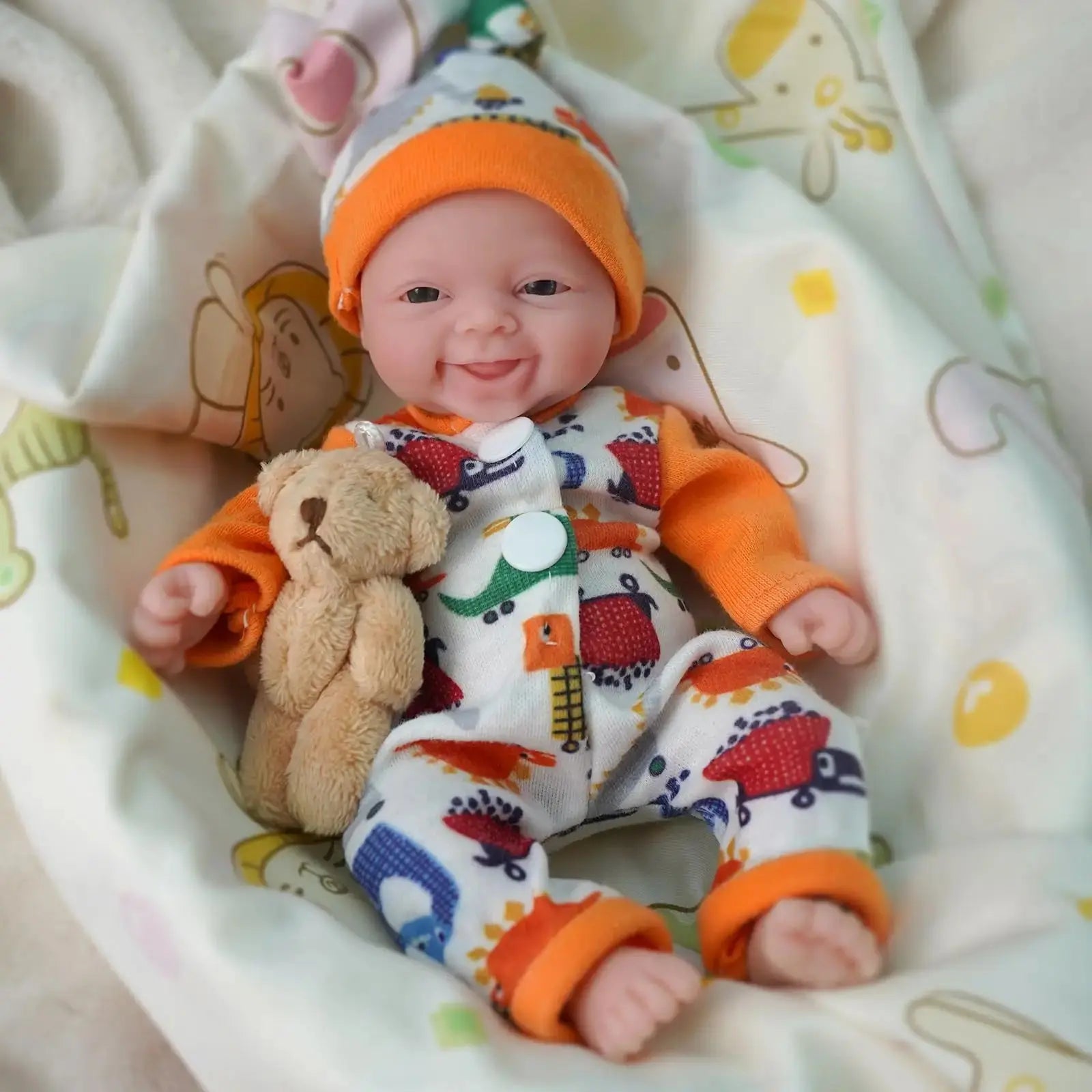 Image of Reborn Baby Dolls Reborn Silicone Baby Doll 7 Inch Mini Realistic