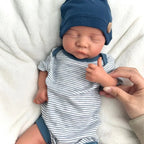 Image of Reborn Baby Dolls Handmade 18Inch Lifelike Details Flexible Silicone
