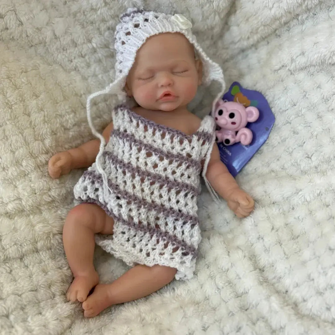 Image of Reborn Baby Dolls 10Inch Sleeping Silicone Bébé Reborn Girl Doll With