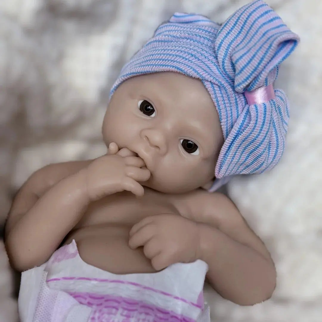 Image of Reborn Baby Dolls 45Cm Open Mouth Meadow Solid Silicone Bébé Reborn