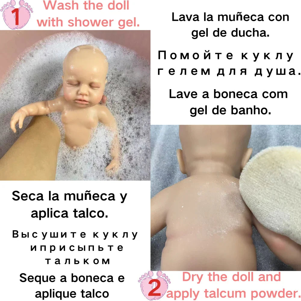Image of Reborn Baby Dolls 13 Inch Mini Reborn Baby Doll Meadow Girl Full