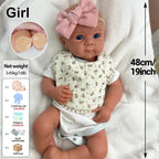 Image of Reborn Baby Dolls 19Inch Realistic Features Soft Silicone Reborn Baby