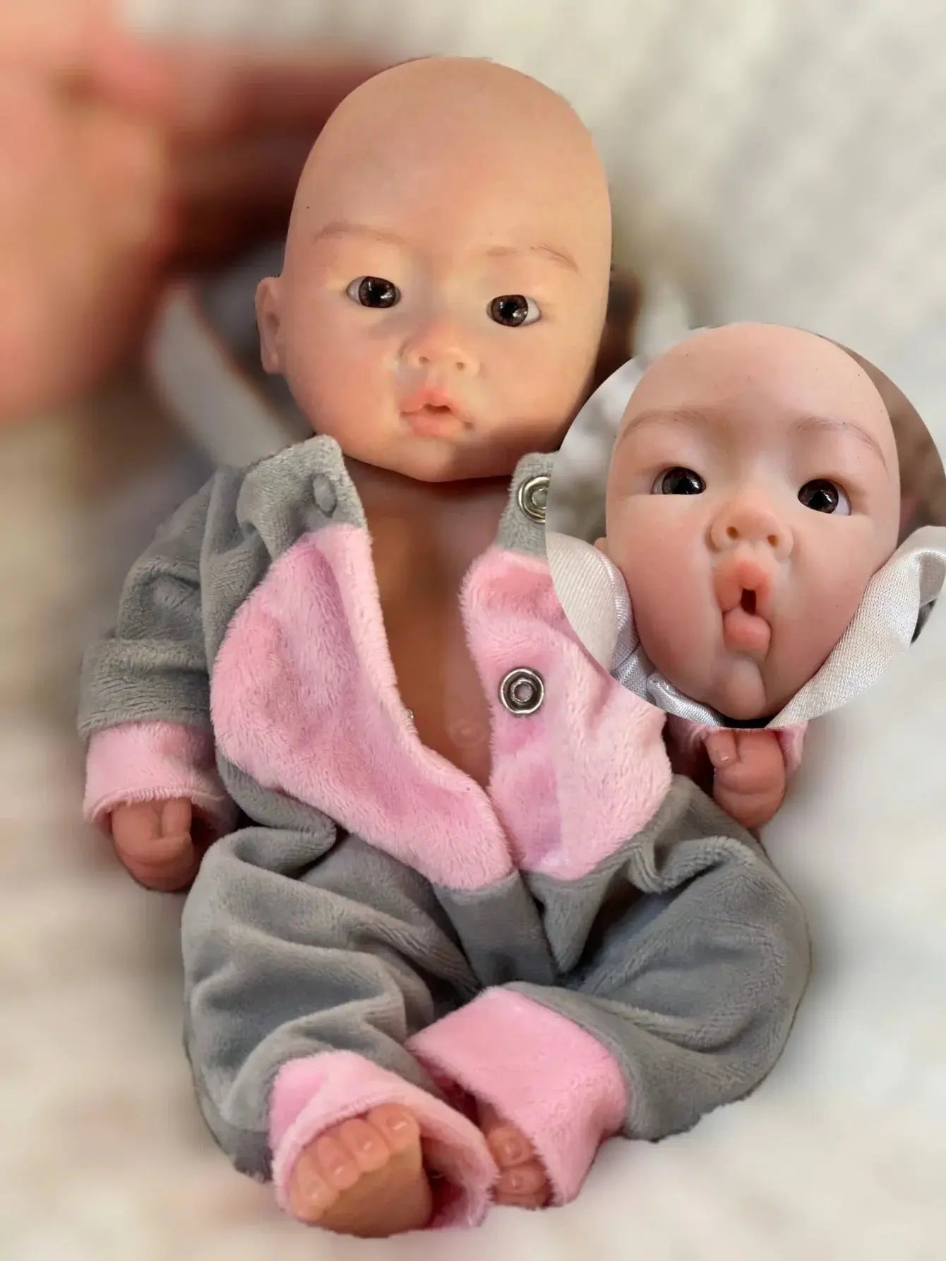 Image of Reborn Baby Dolls 10 Inch Soft Silicone Boy Newborn Baby Doll Awake